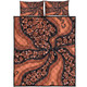 Australia Aboriginal Quilt Bed Set - Brown Background With An Aboriginal Art Style Quilt Bed Set