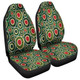 Australia Aboriginal Car Seat Cover - Green Dot Art Circle Pattern From Aboriginal Art Car Seat Cover