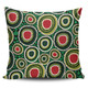 Australia Aboriginal Pillow Cases - Green Dot Art Circle Pattern From Aboriginal Art Pillow Cases