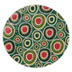 Australia Aboriginal Round Rug - Green Dot Art Circle Pattern From Aboriginal Art Round Rug