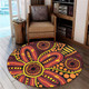 Australia Aboriginal Round Rug - Dot Art That Reflects Aboriginal Traditions Inspired Round Rug