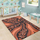 Australia Aboriginal Area Rug - Brown Background With An Aboriginal Art Style Area Rug