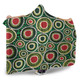 Australia Aboriginal Hooded Blanket - Green Dot Art Circle Pattern From Aboriginal Art Hooded Blanket