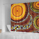 Australia Aboriginal Shower Curtain - Brown Aboriginal Style Dot Art Shower Curtain