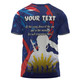 Australia Anzac Day Custom T-shirt - Lest We Forget With Blue Camouflage Pattern T-shirt