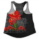 Australia Anzac Day Custom Women Racerback Singlet - Australian And New Zealand Warriorsers In Flanders Fields Poppy Flowers V2 Women Racerback Singlet