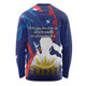 Australia Anzac Day Custom Long Sleeve T-shirt - Lest We Forget With Blue Camouflage Pattern Long Sleeve T-shirt