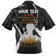 Australia Anzac Day Custom Zip Polo Shirt - Lest We Forget With Black Camouflage Pattern Zip Polo Shirt