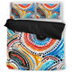 Australia Aboriginal Bedding Set - Traditional Australian Aboriginal Native Design (White) Ver 2 Bedding Set