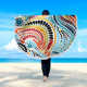 Australia Aboriginal Beach Blanket - Traditional Australian Aboriginal Native Design (White) Ver 1 Beach Blanket