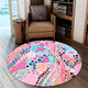 Australia Aboriginal Round Rug - Australian Aboriginal Art Vivid Pastel Colours Round Rug