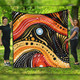 Australia Aboriginal Quilt - Traditional Australian Aboriginal Native Design (Black) Ver 1 Quilt