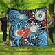 Australia Aboriginal Quilt - Traditional Australian Aboriginal Native Design (Black) Ver 3 Quilt