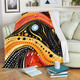 Australia Aboriginal Blanket - Traditional Australian Aboriginal Native Design (Black) Ver 1 Blanket