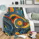Australia Aboriginal Blanket - Traditional Australian Aboriginal Native Design (Black) Ver 6 Blanket