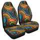 Australia Aboriginal Car Seat Cover - Traditional Australian Aboriginal Native Design (Black) Ver 5 Car Seat Cover