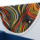 Australia Aboriginal Beach Blanket - Traditional Australian Aboriginal Native Design (Black) Beach Blanket