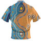 Australia Aboriginal Polo Shirt - Indigenous Beach Dot Painting Art Polo Shirt