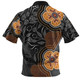 Australia Aboriginal Polo Shirt - Aboriginal Dot Art With Bush Flowers Polo Shirt