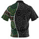 Australia Aboriginal Polo Shirt - Green Dot Art Circle Pattern From Aboriginal Art Polo Shirt