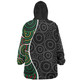 Australia Aboriginal Snug Hoodie - Green Dot Art Circle Pattern From Aboriginal Art Snug Hoodie