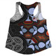 Australia Aboriginal Women Racerback Singlet - Eucalyptus Seamless Pattern In Aboriginal Dot Art Women Racerback Singlet