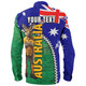 Australia Custom Long Sleeve Shirt - Kangaroo Happy Australia Day Long Sleeve Shirt