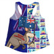 Australia Custom Women Racerback Singlet - Happy Australia Day With Big Things Women Racerback Singlet