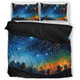 Australia Aboriginal Bedding Set - Aboriginal Dot Painting Dreamtime Story Of A Night Sky Bedding Set