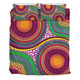 Australia Aboriginal Bedding Set - Aboriginal Rainbow Dot Inspired Bedding Set