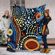 Australia Aboriginal Blanket - Aboriginal Dreamtime Art Pattern Blanket