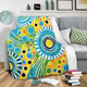 Australia Aboriginal Blanket - Beautiful Abstract Pastel Blanket