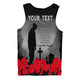 Australia Anzac Day Custom Men Singlet - Remembrance Day Soldier In A Red Poppies Field Men Singlet