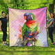 Australia Rainbow Lorikeets Quilt - Rainbow Lorikeets Color Art Quilt
