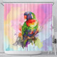 Australia Rainbow Lorikeets Shower Curtain - Rainbow Lorikeets Color Art Shower Curtain