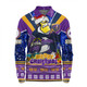 Melbourne Storm Christmas Custom Long Sleeve Polo Shirt - Storm Man Santa Claus Aussie Big Things Long Sleeve Polo Shirt