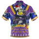 Melbourne Storm Christmas Custom Zip Polo Shirt - Storm Man Santa Claus Aussie Big Things Zip Polo Shirt