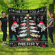 Australia Christmas Fishing Quilt - Merrry Fishmas Fishing Rod Christmas Tree Quilt