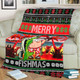 Australia Christmas Fishing Blanket - Merrry Fishmas Angler Santa Claus Blanket