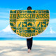 Australia Beach Blanket - Proud To Be Aussie (Green) Beach Blanket
