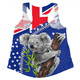 Australia Australia Day Women Racerback Singlet - Koala Happy Australia Day Women Racerback Singlet