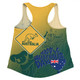 Australia Australia Day Custom Women Racerback Singlet - Australia Coat Of Arms Kangaroo And Koala Sign Women Racerback Singlet