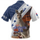 Australia Australia Day Custom Zip Polo Shirt - Kangaroo Happy Australia Day Aboriginal Pattern Zip Polo Shirt