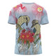 Australia Kookaburra T-shirt - Couple Kookaburra With Eucalyptus Flower Art T-shirt