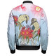 Australia Kookaburra Bomber Jacket - Couple Kookaburra With Eucalyptus Flower Art Bomber Jacket