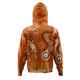 Australia Goanna Aboriginal Hoodie - Indigenous Dot Goanna (Orange) Hoodie