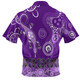 Australia Goanna Aboriginal Hawaiian Shirt - Indigenous Dot Goanna (Purple) Hawaiian Shirt