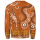 Australia Goanna Aboriginal Sweatshirt - Indigenous Dot Goanna (Orange) Sweatshirt