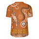 Australia Goanna Aboriginal Rugby Jersey - Indigenous Dot Goanna (Orange) Rugby Jersey