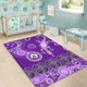 Australia Goanna Aboriginal Area Rug - Indigenous Dot Goanna (Purple) Area Rug